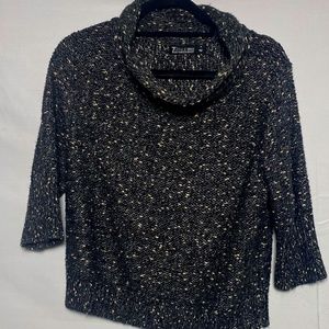 Women's Cowl Neck Sweater Multi-colored  dark gray by 7th Avenue/New York & Co.